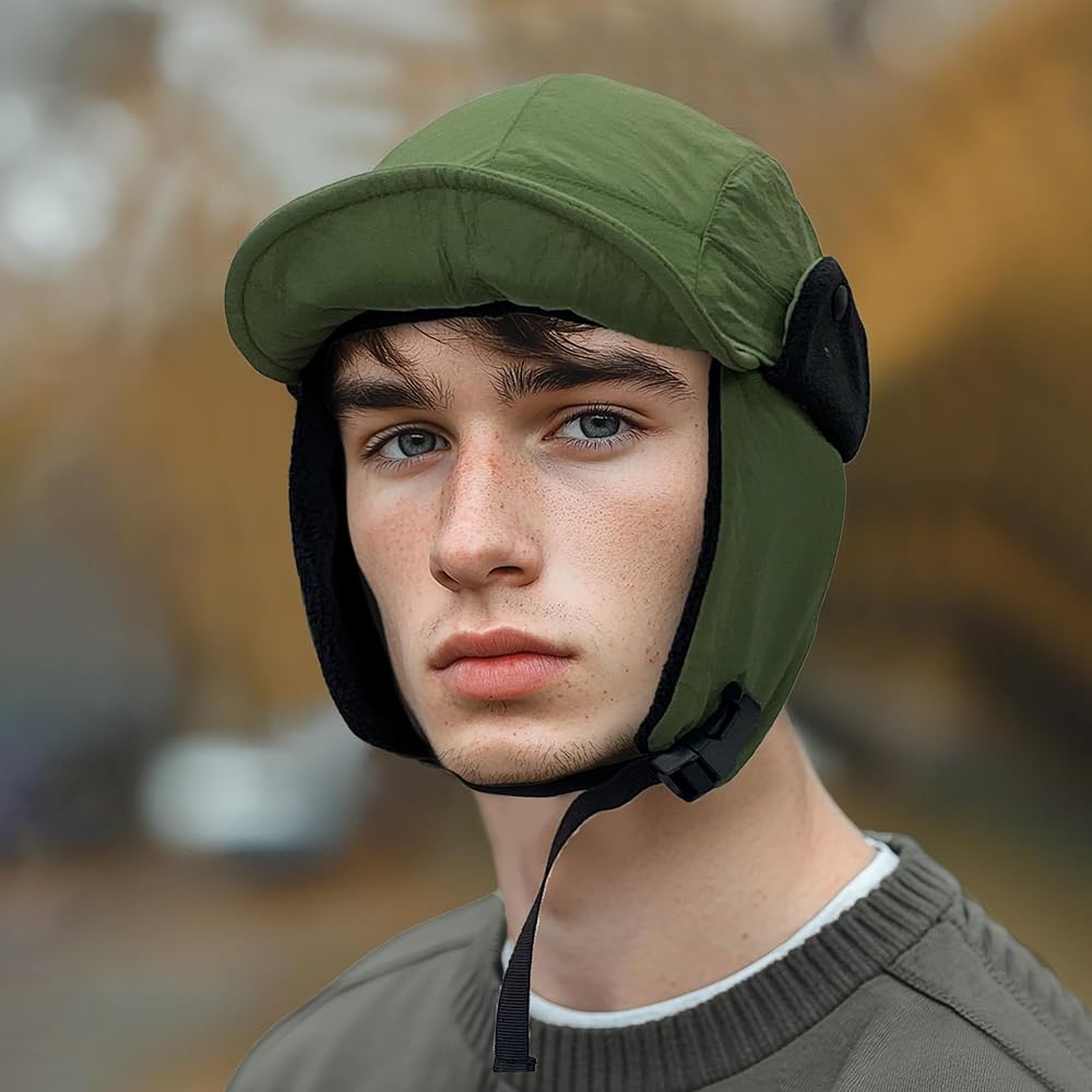 Amazon.com: Clakllie Men's Trapper Hats Trooper Eskimo Hat Earflap